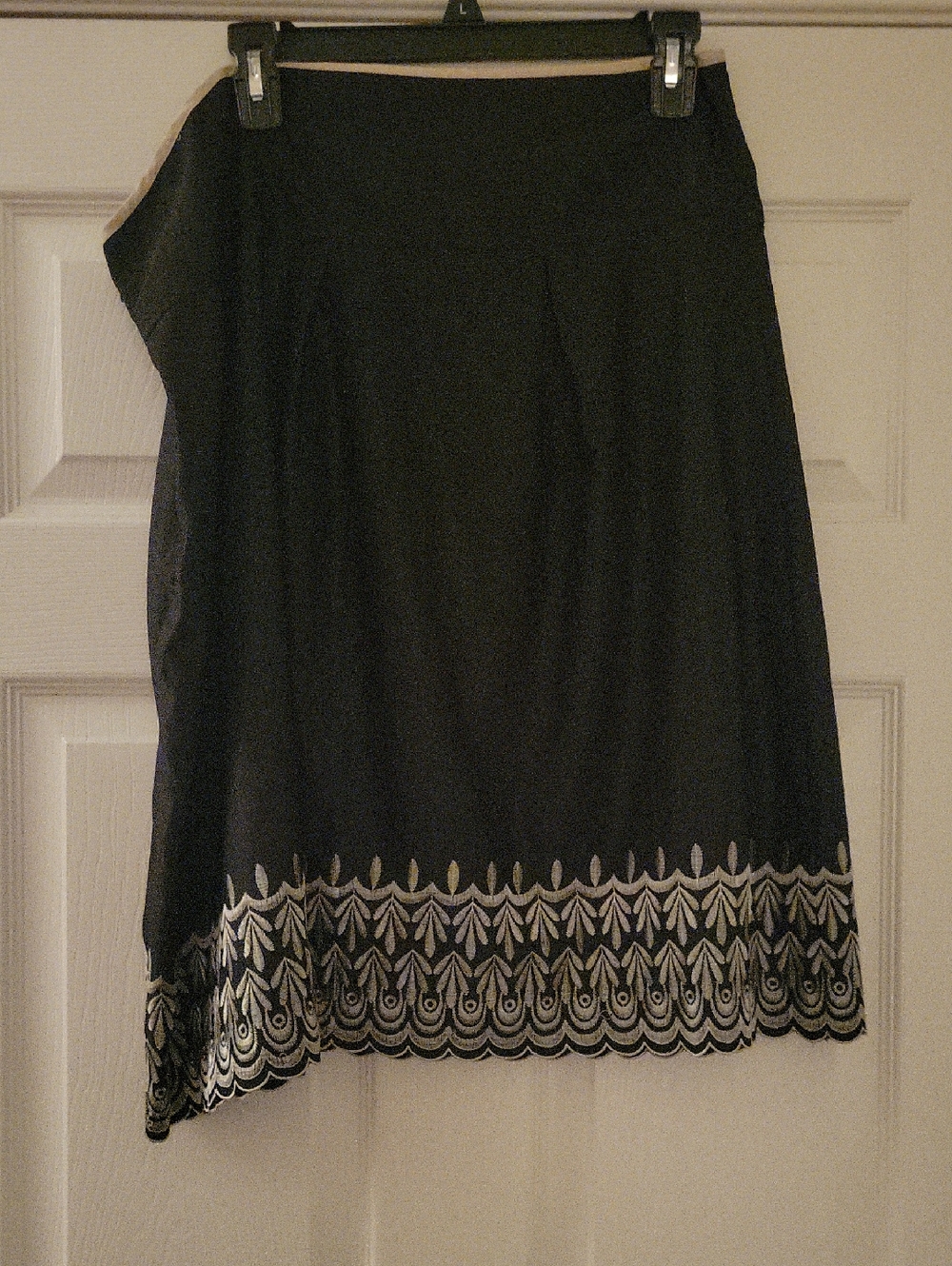 Old Navy Black Skirt with Silver Embroidered Hem